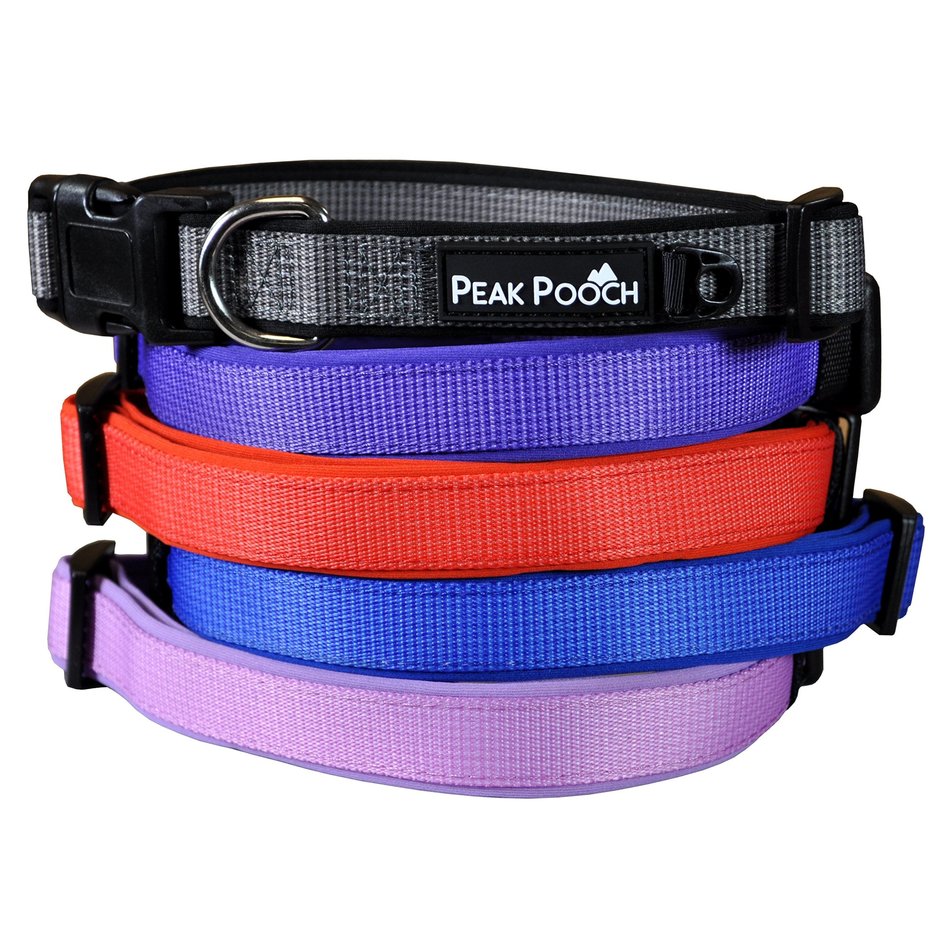 Peak Pooch Dog Collars for Large Dogs Designer Dog Collar Pink， L