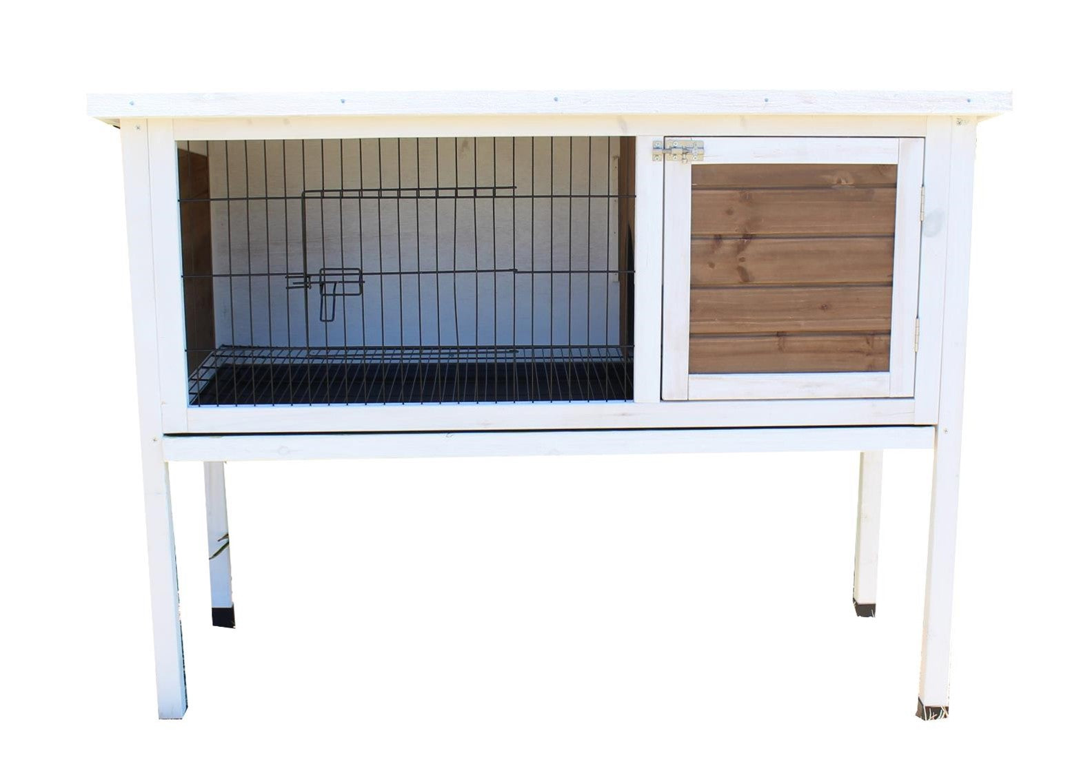 Zylina Extreme Wood Rabbit Hutch for Rabbits， Bunnies and Guinea Pigs， 48