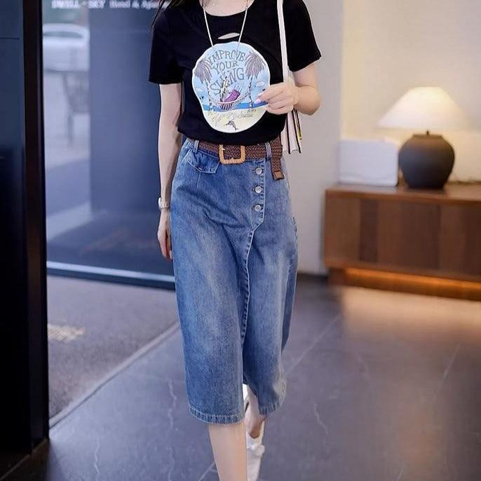 Shorts Saia Chérie™ com Dupla Camada Jeans / A peça de roupa mais exclusiva, sútil e elegante que você já viu!