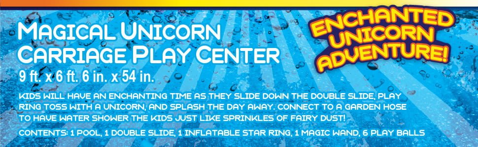 H2OGO! Magical Unicorn Carriage Play Pool Center