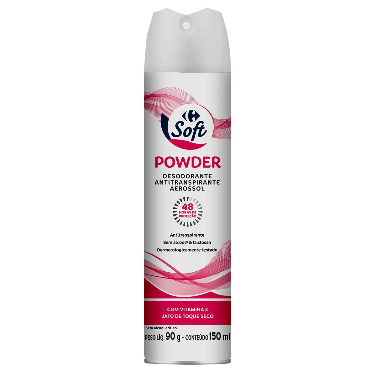 Desodorante Aerossol Feminino Carrefour Soft Powder 150 Ml