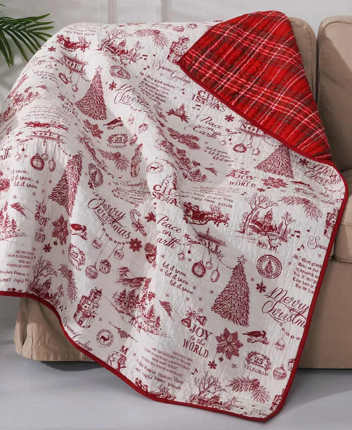 Levtex Yuletide Quilted Throw， 50