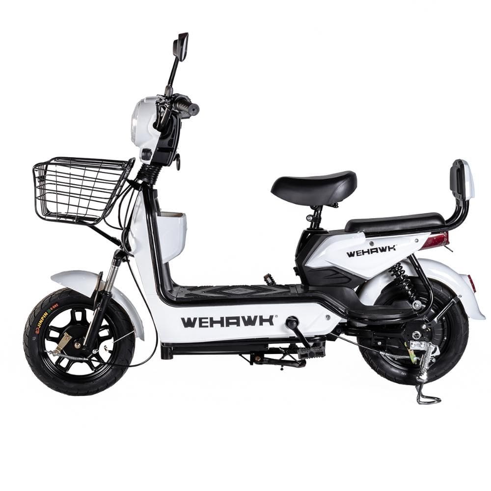 Bicicleta Elétrica Scooter 600w WeHawk Basket WX-03 32Km/h Autonomia 40Km - Branco