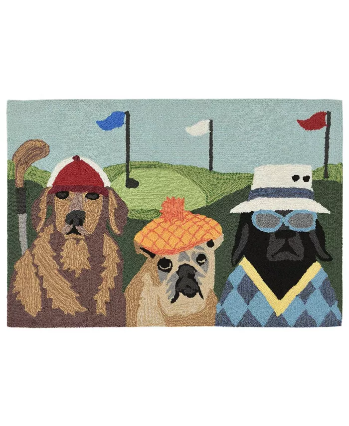 Liora Manne' Frontporch Putts and Mutts Multi 1'8