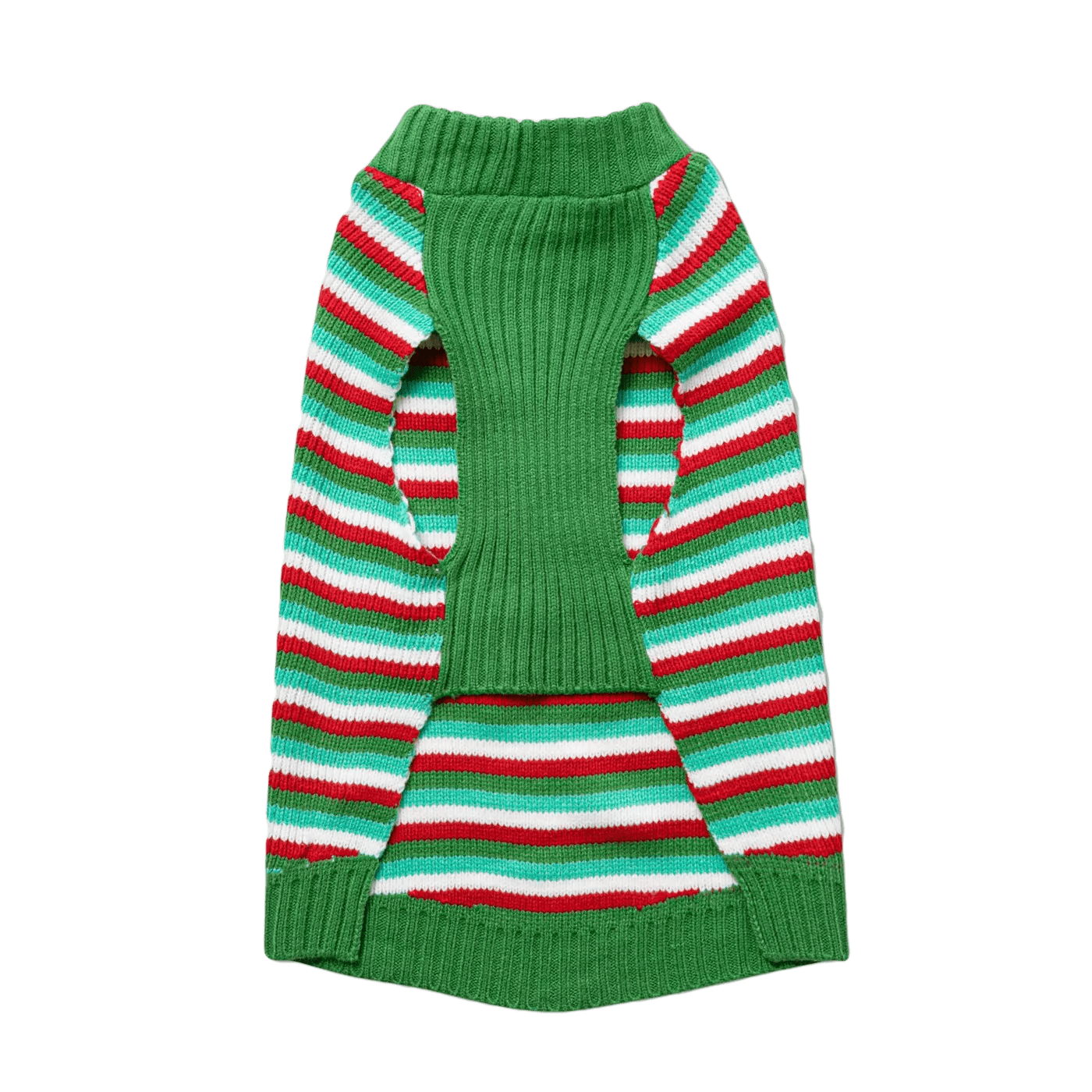Wondershop Green and Red Stripe Holiday Dog and Cat Sweater in Small