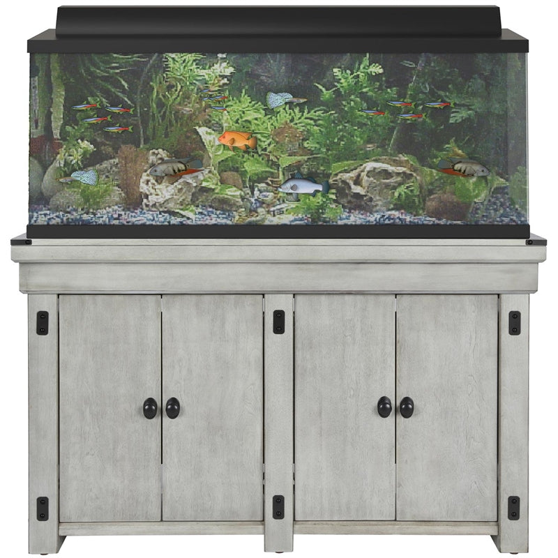 Bowery Hill 55 Gallon Aquarium Stand in Rustic White