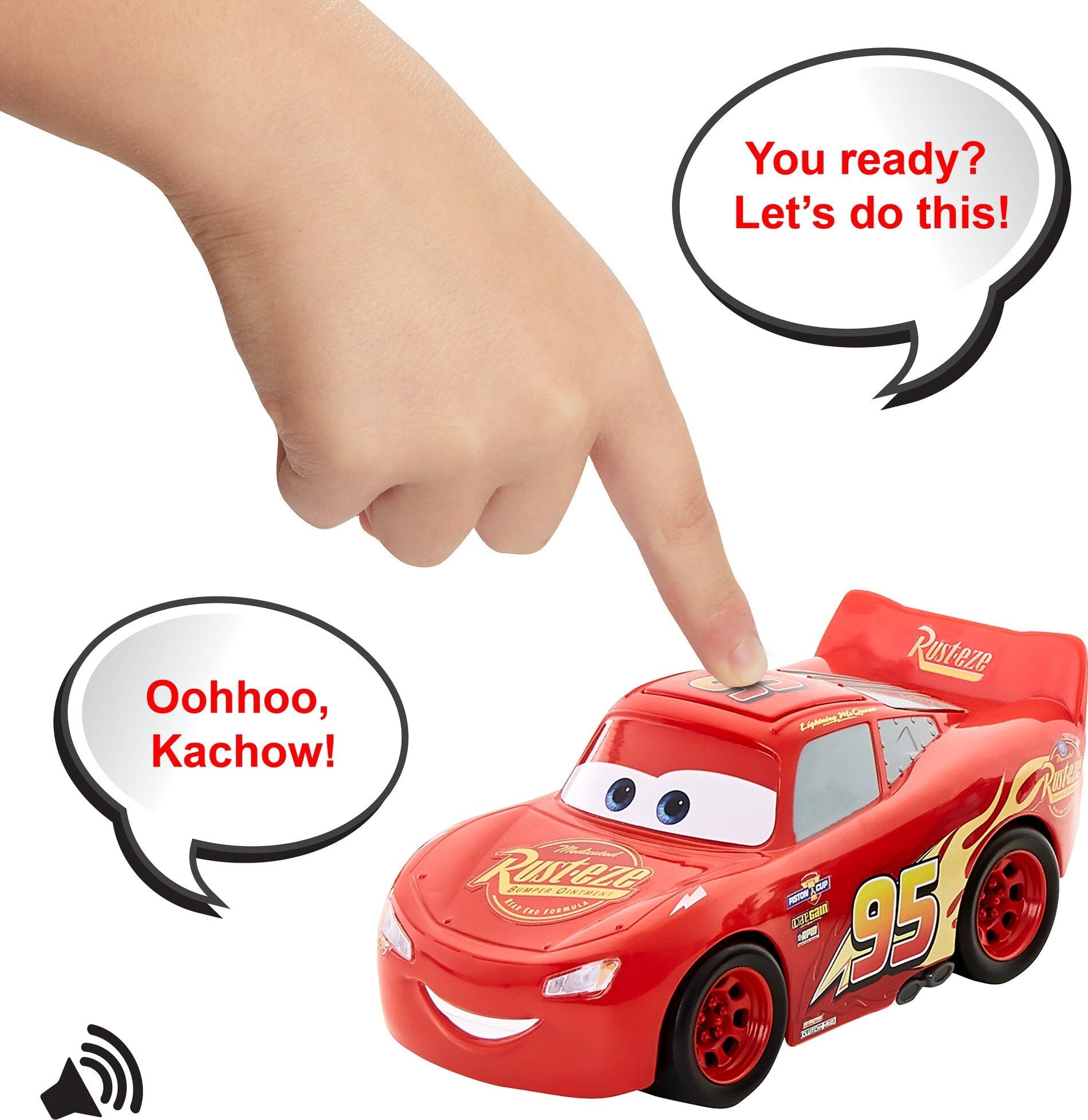 Disney and Pixar Cars Track Talkers Lightning McQueen Talking Toy Car， 5.5 inch Collectible