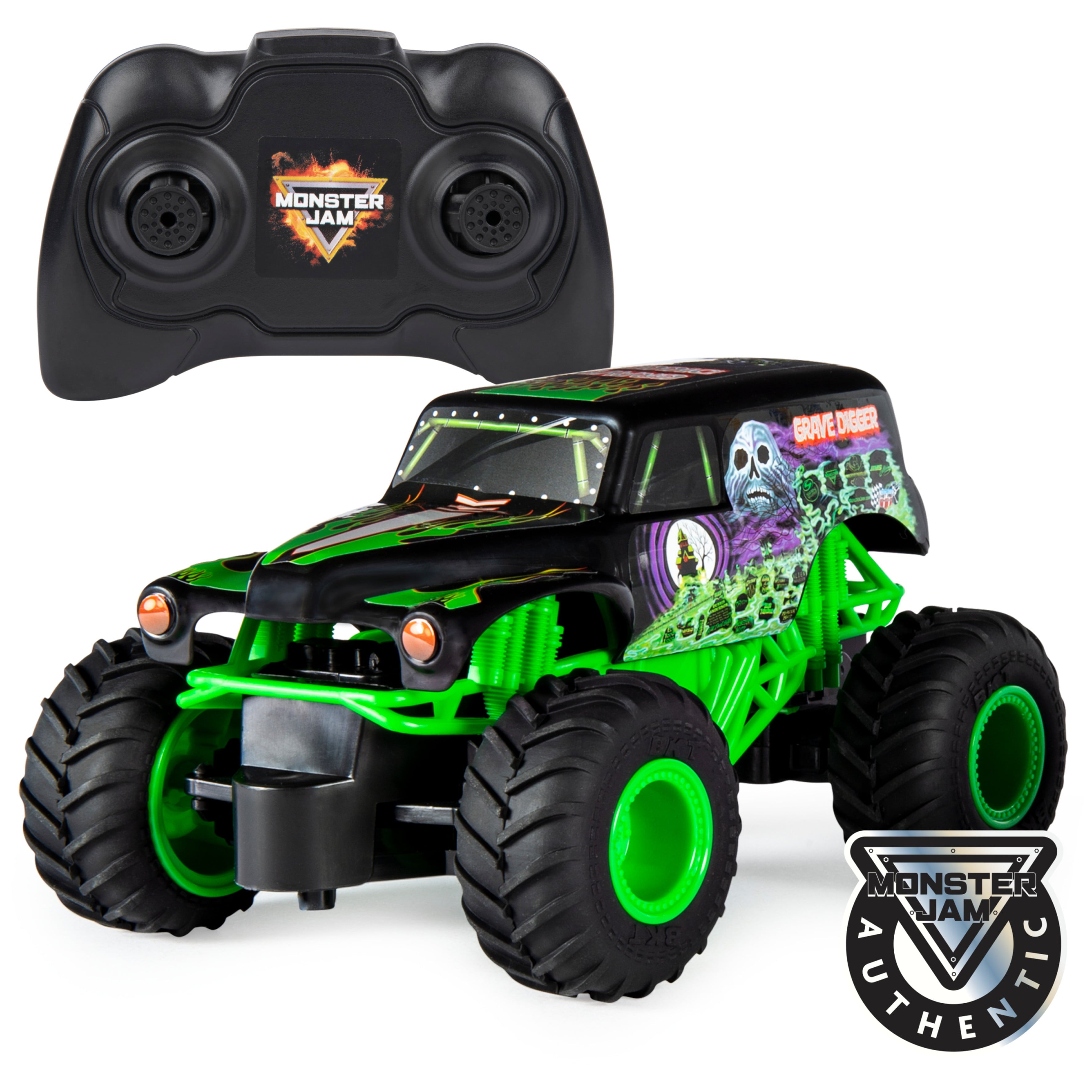 Monster Jam， Official Grave Digger Remote Control Monster Truck， 1:24 Scale， 2.4 GHz， for Ages 4 and up