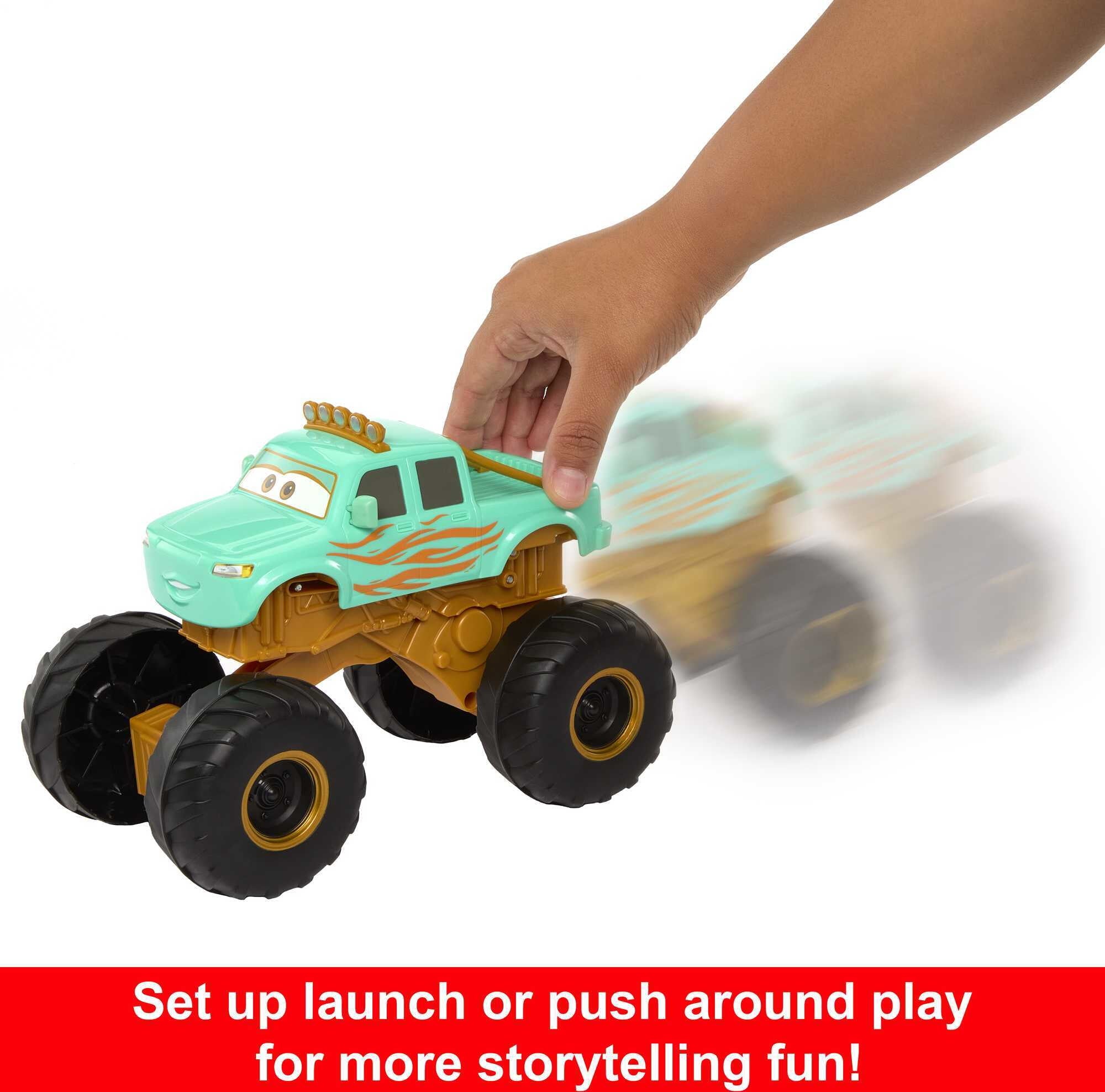 Disney and Pixar Cars On The Road Circus Stunt Ivy Toy Vehicle， Jumping Monster Truck