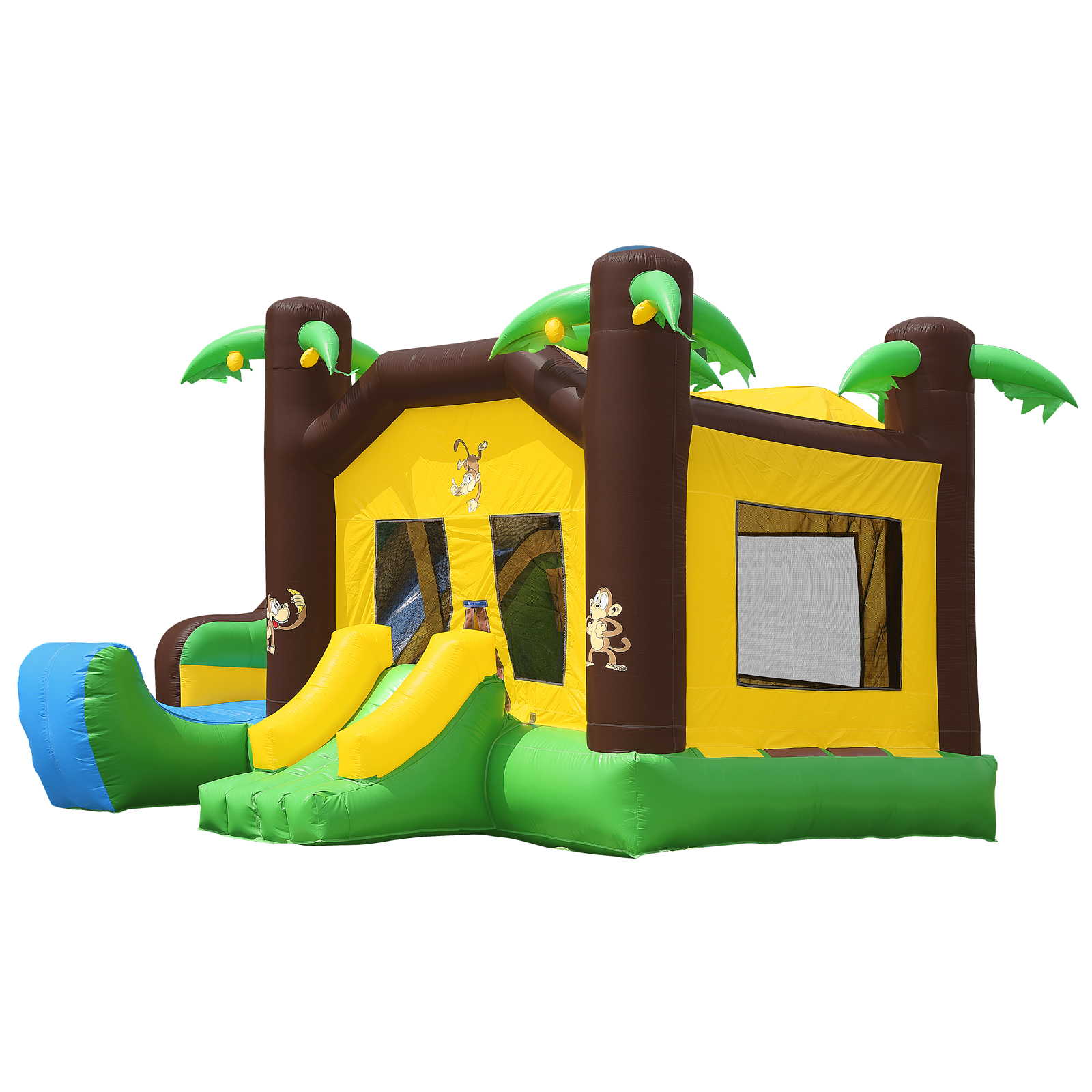 Cloud 9 Commercial Grade Jungle Bounce House 100% PVC with Blower and Slide