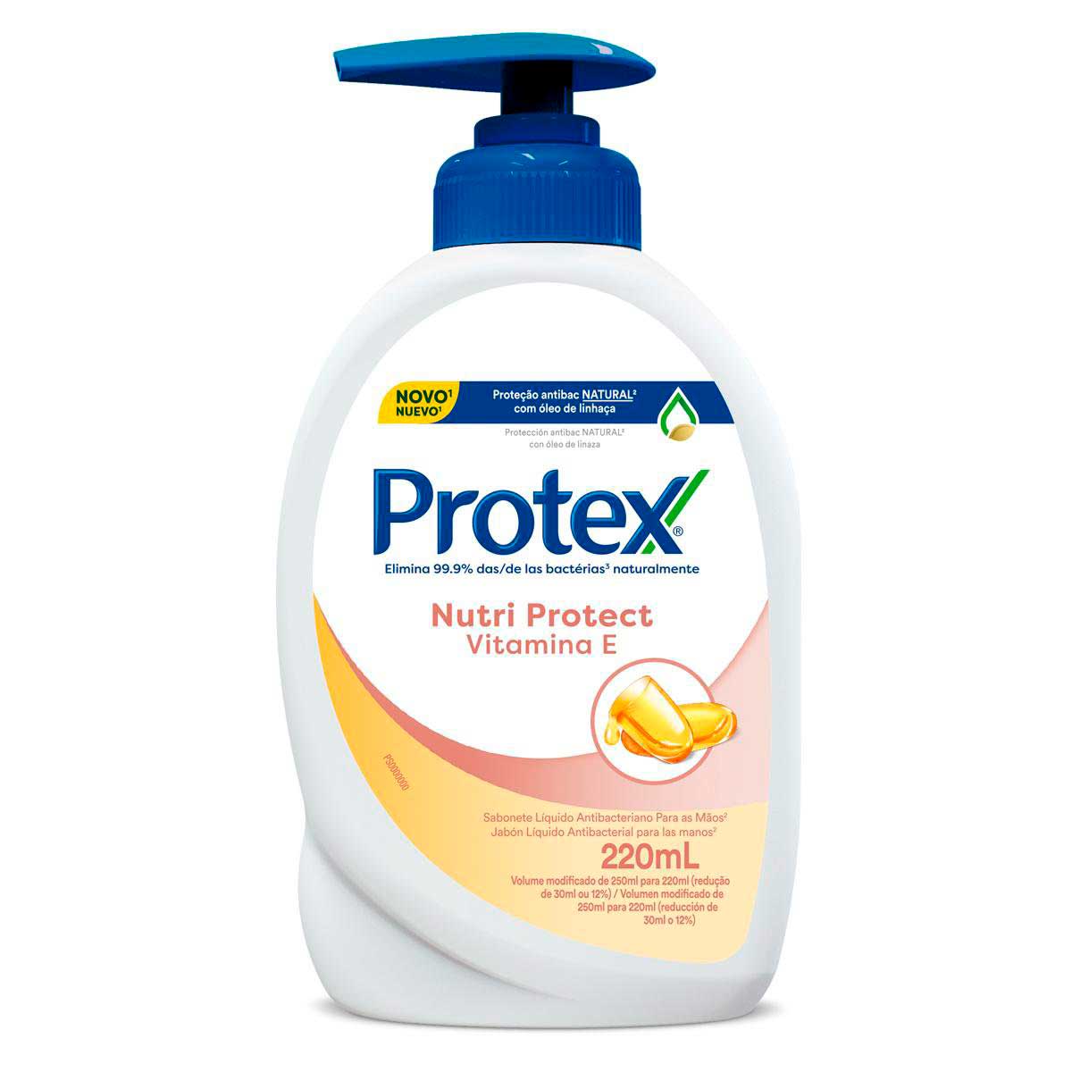 Sabonete Liquido Antibacteriano Protex Nutri Protect Vitamina E 220 ml