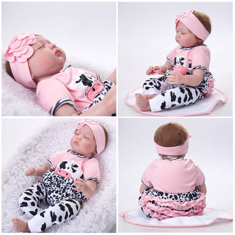 Spencer Realistic 22" Reborn Baby Doll Full Body Silicone Vinyl Handmade Sleeping Girl