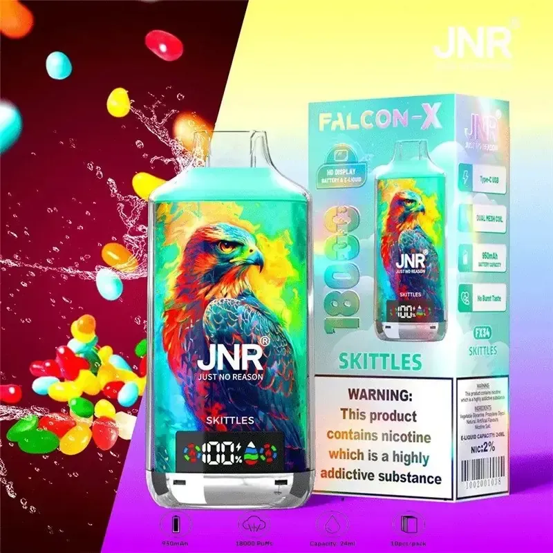 🔥JNR Falcon-X 18K 💨 Smart Display Disposable