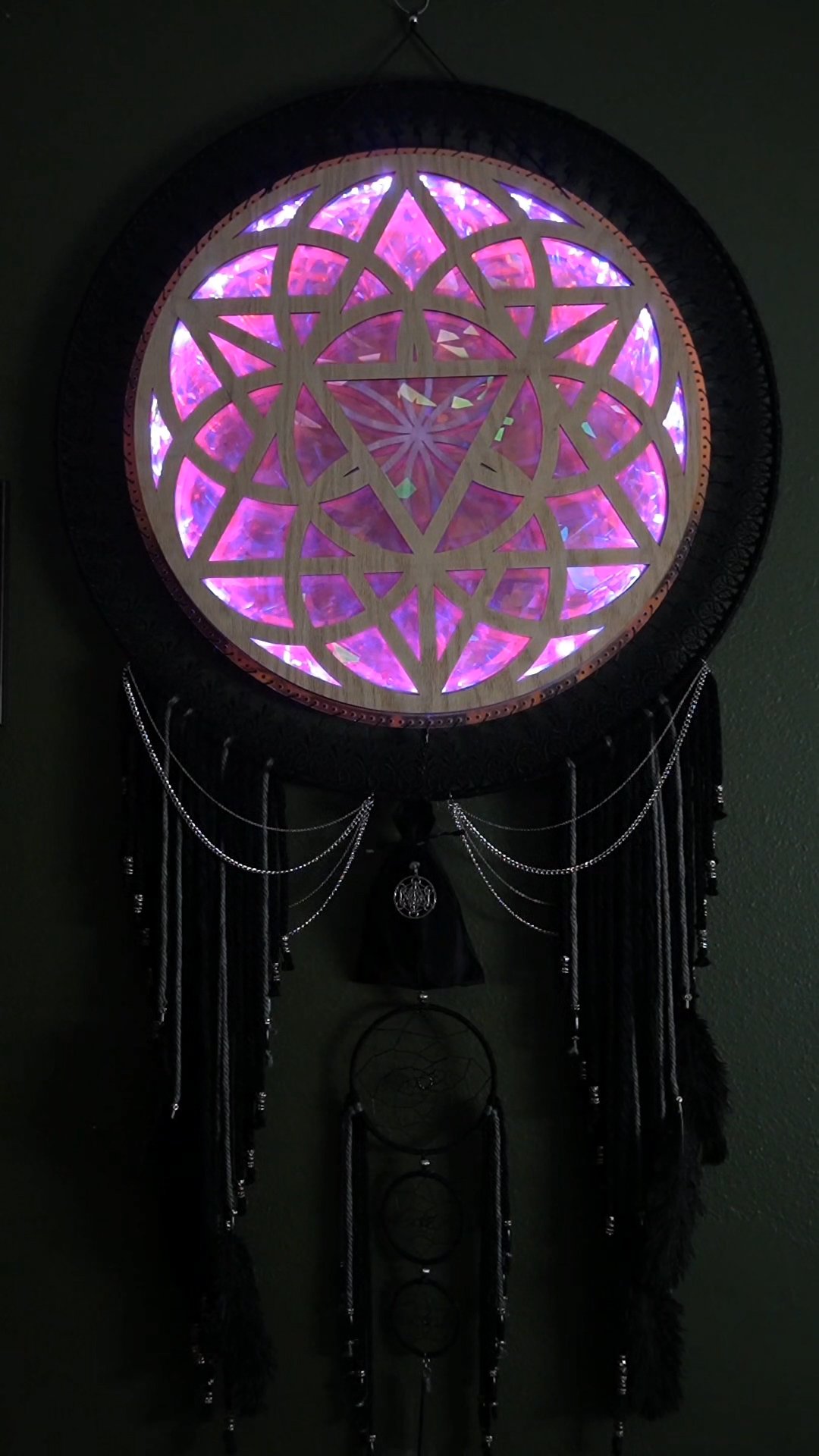 💝Clearance sale + free shipping-Mandala art dreamcatcher with light🪶