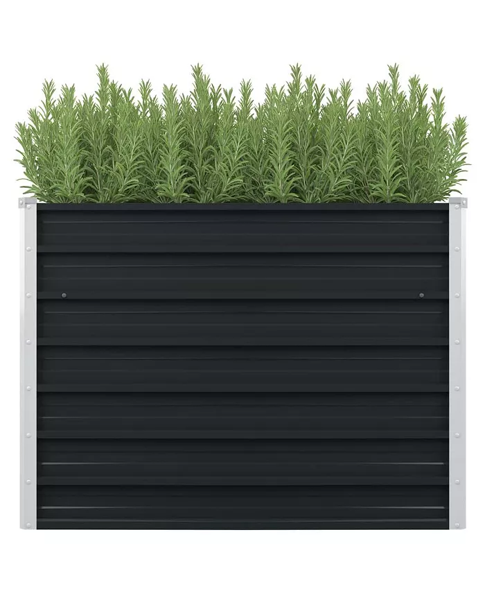 vidaXL Raised Garden Bed Anthracite 39.4