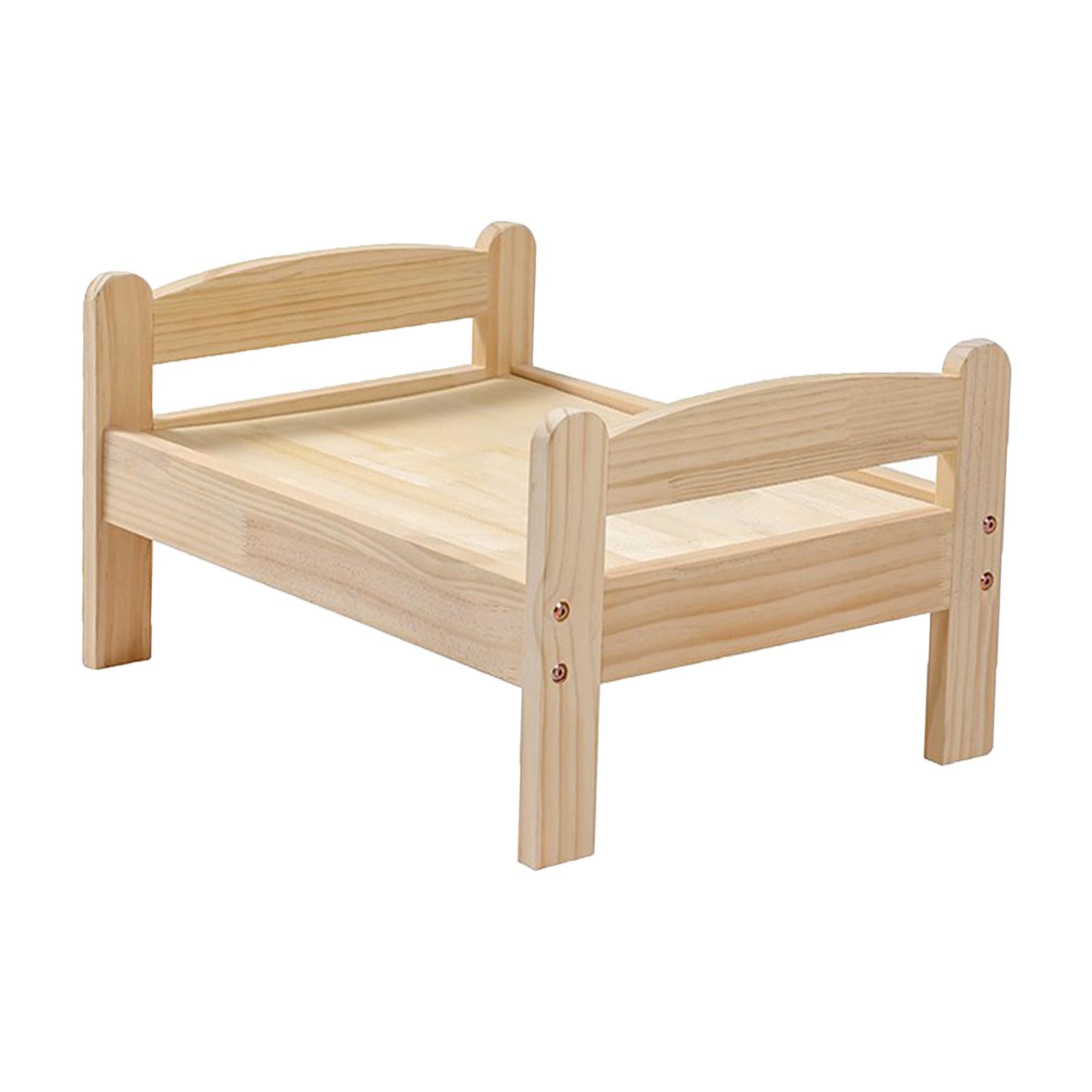 Pet Cat Bed， Small Dog Bed Puppy Kennel Kitten House Wood Winter Elevated Pet Bed Cat Furniture for Indoors and Outdoors Pets Supplies