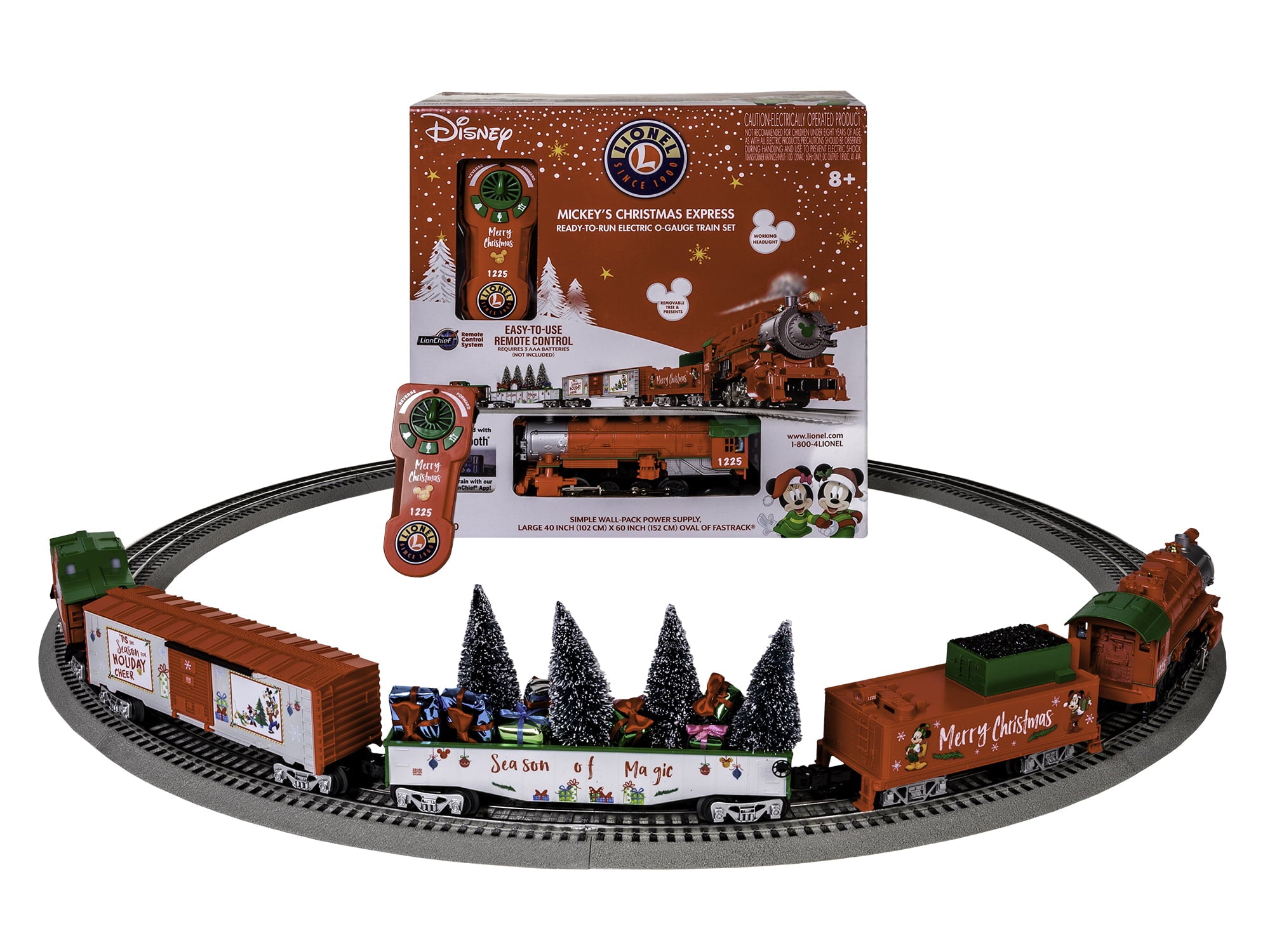 Lionel O Gauge Disney Christmas Electric Electric Train Set with Remote and Bluetooth Capability