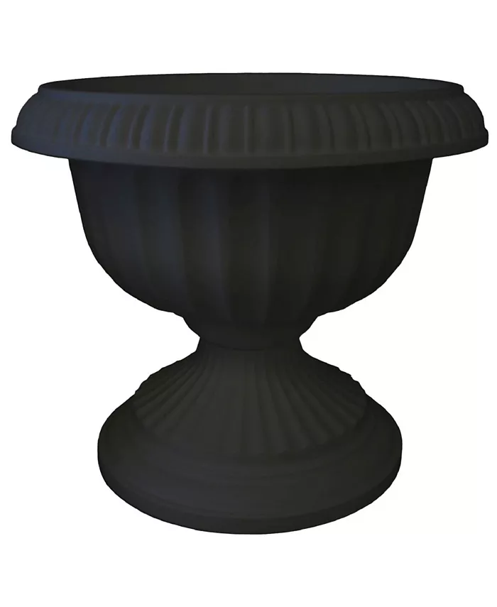 Bloem Grecian Urn Planter， Black， 18 inches
