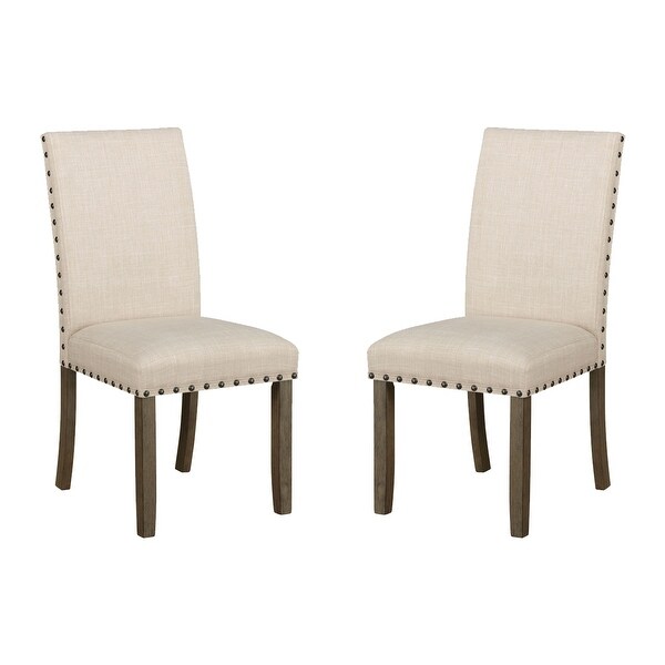 Set of 2 Wooden Upholstered Dining Chair