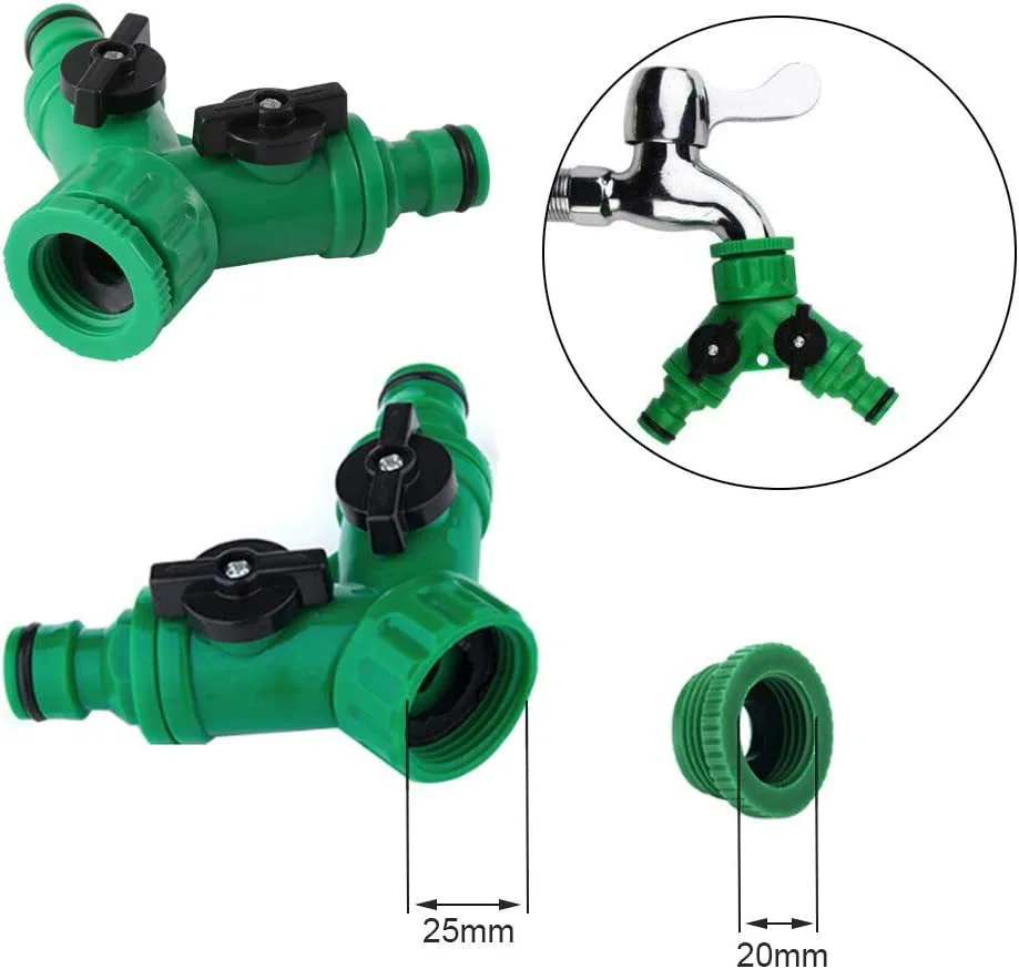 Household faucet Y-type three-way quick-connect diverter hose quick-co