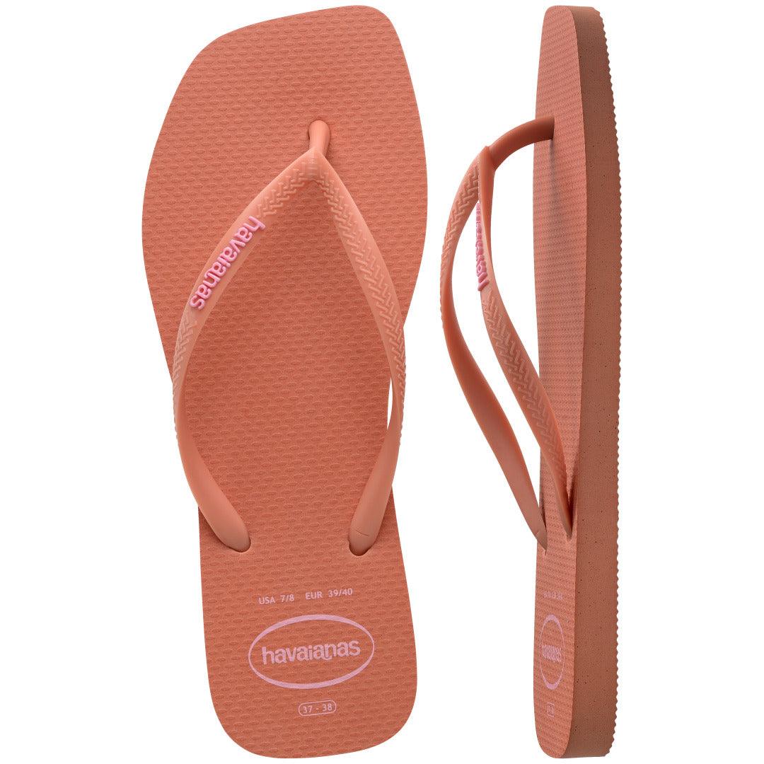 Chinelo Havaianas Slim Square Logo Pop Up