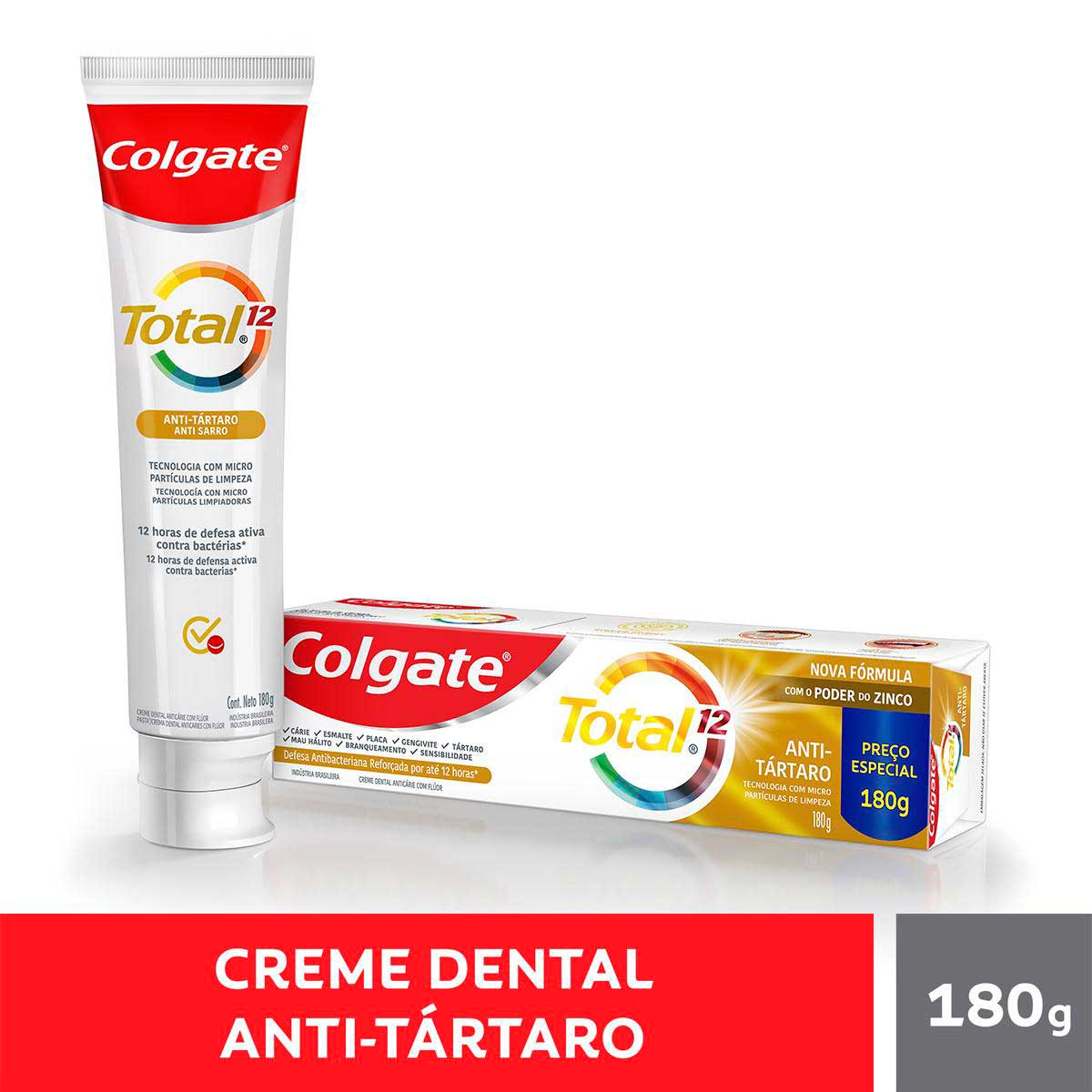 Creme Dental Colgate Total 12 Anti Tartaro 180g