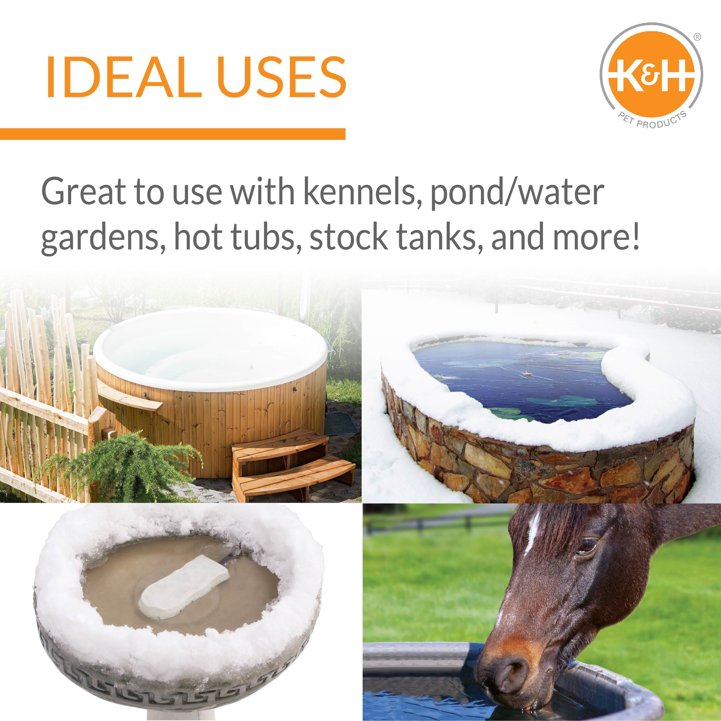 KandH Pet Products Thermo-Hose Ice Free Heated Water Hose Rubber Red 60 Feet 250 Watts