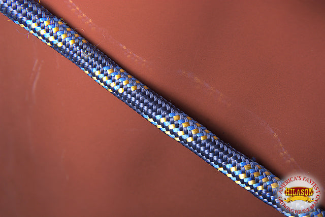 66BH Western Horse Halter 5/16 Braided Poly Rope Royal Blue Yellow Hilason