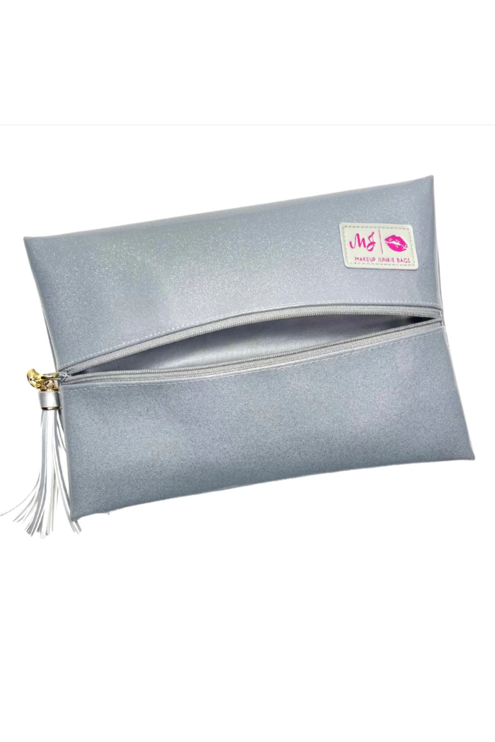 PRE-ORDER Silver Makeup Junkie Bags shipping apx 4/30
