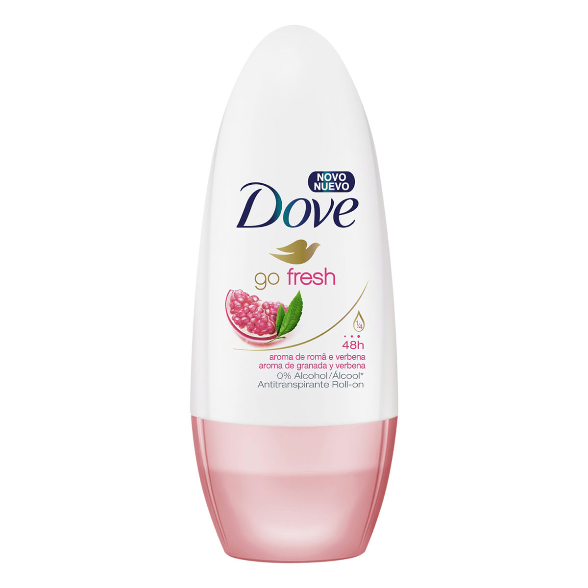 Desodorante Roll-On Dove Go Fresh Roma e Verbena Feminino 50ml/53g