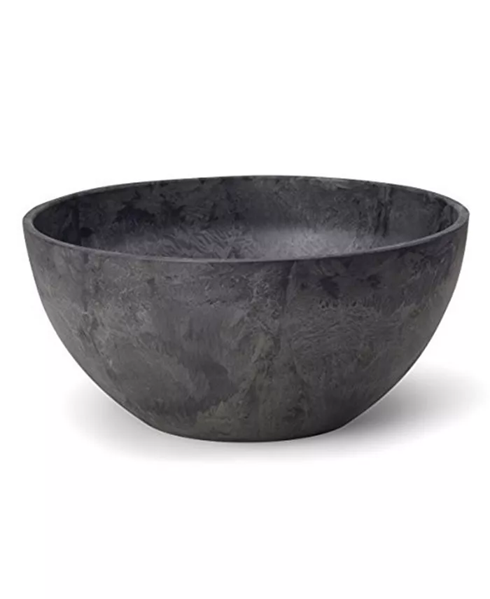 Novelty Napa Bowl Planter， Black， 10 Inch