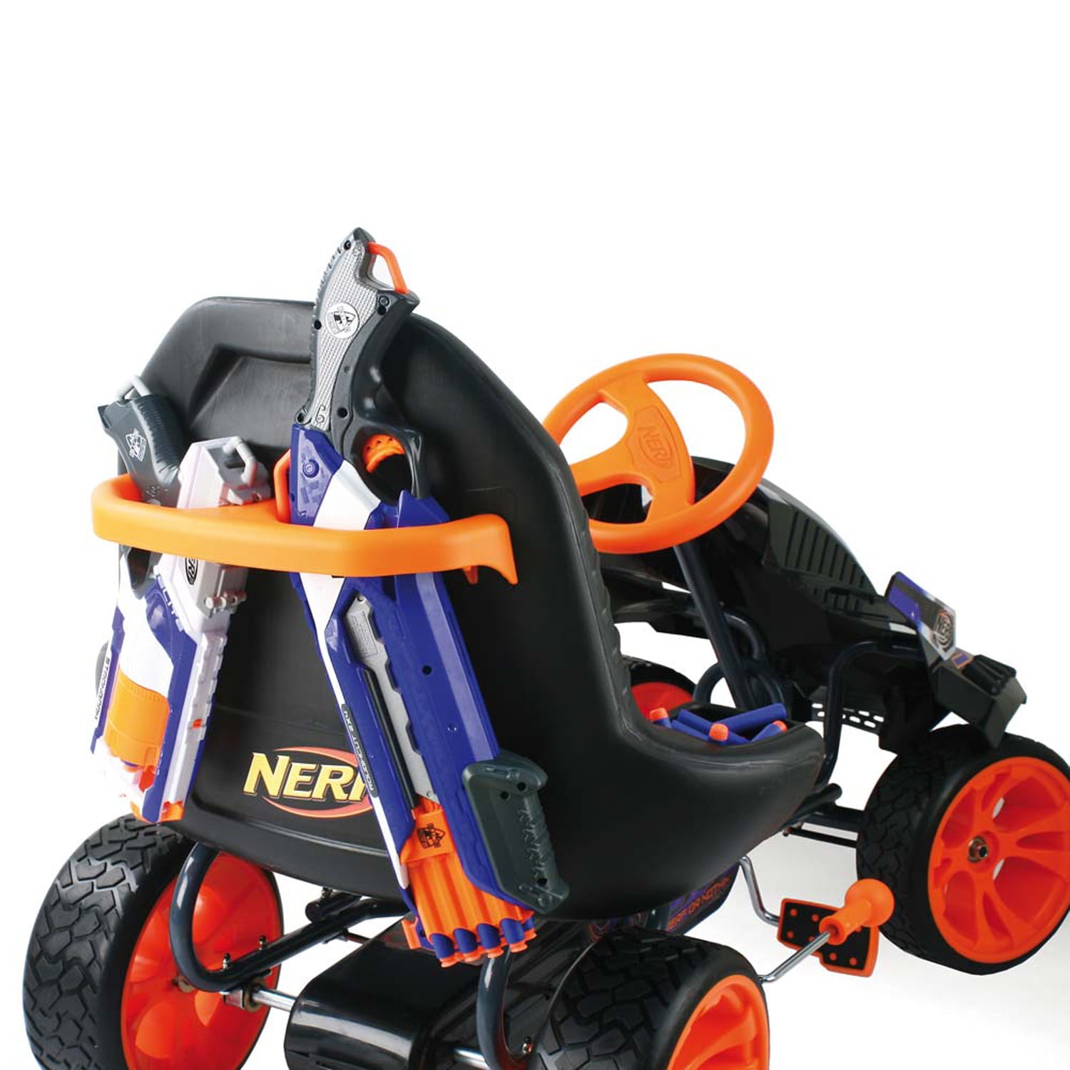 Nerf Battle Racer Ride-on Pedal Go-Kart for Boys and Girls， Multi-color