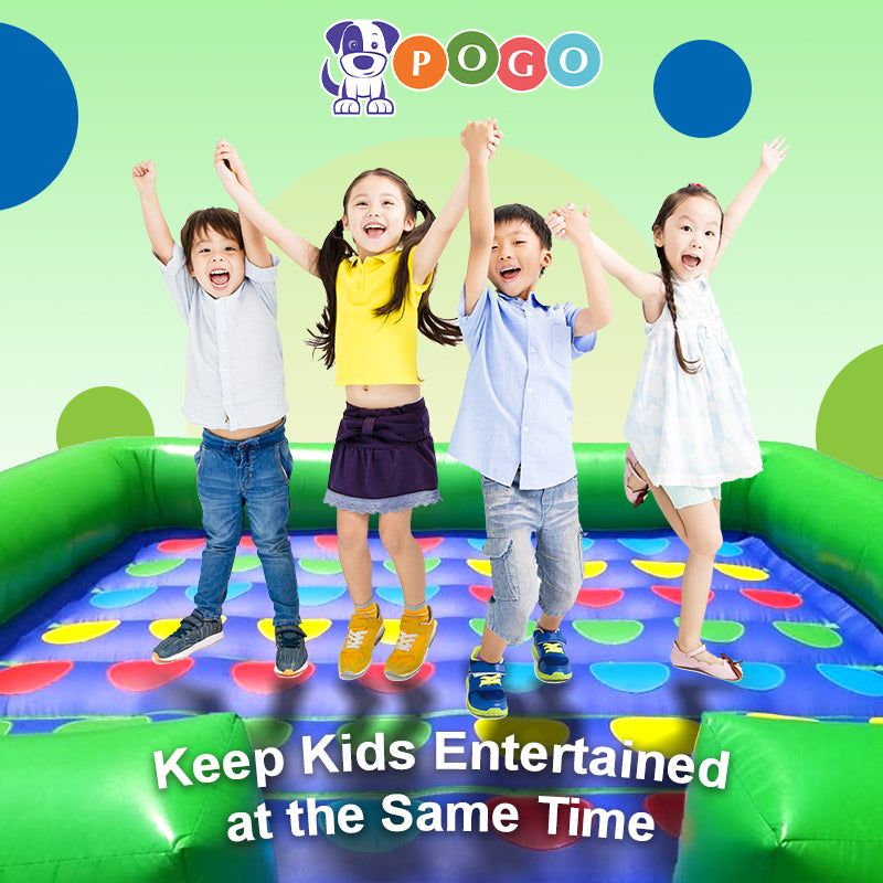 Pogo Bounce House Crossover Interactive Giant Inflatable Twister Game