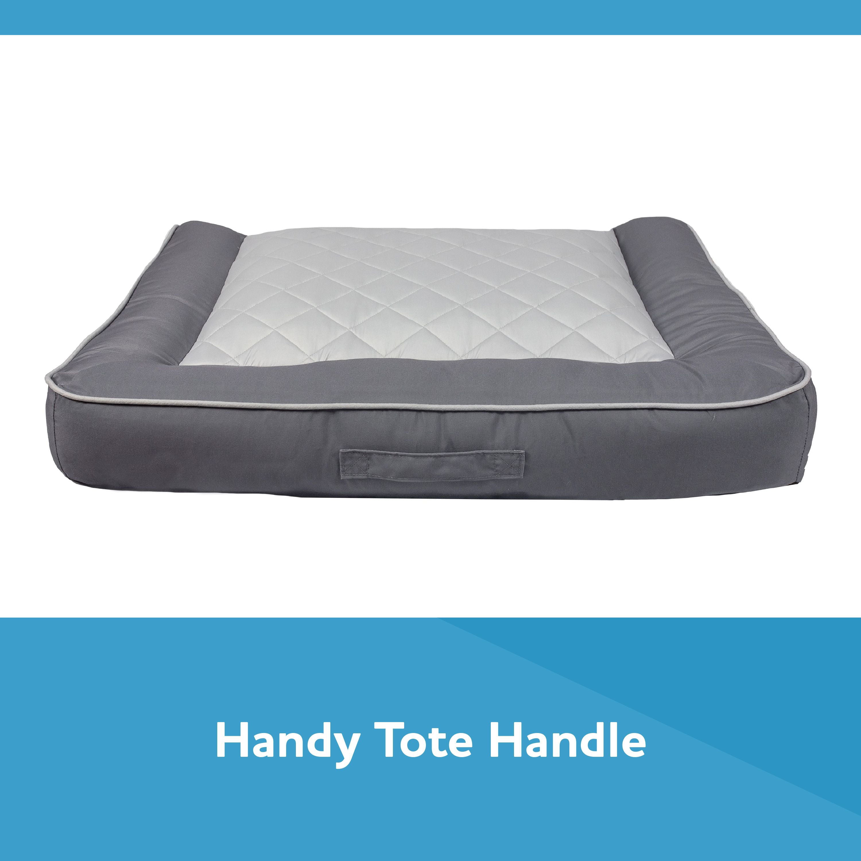 Vibrant Life Large Deluxe Cooling Couch Dog Bed， Gray