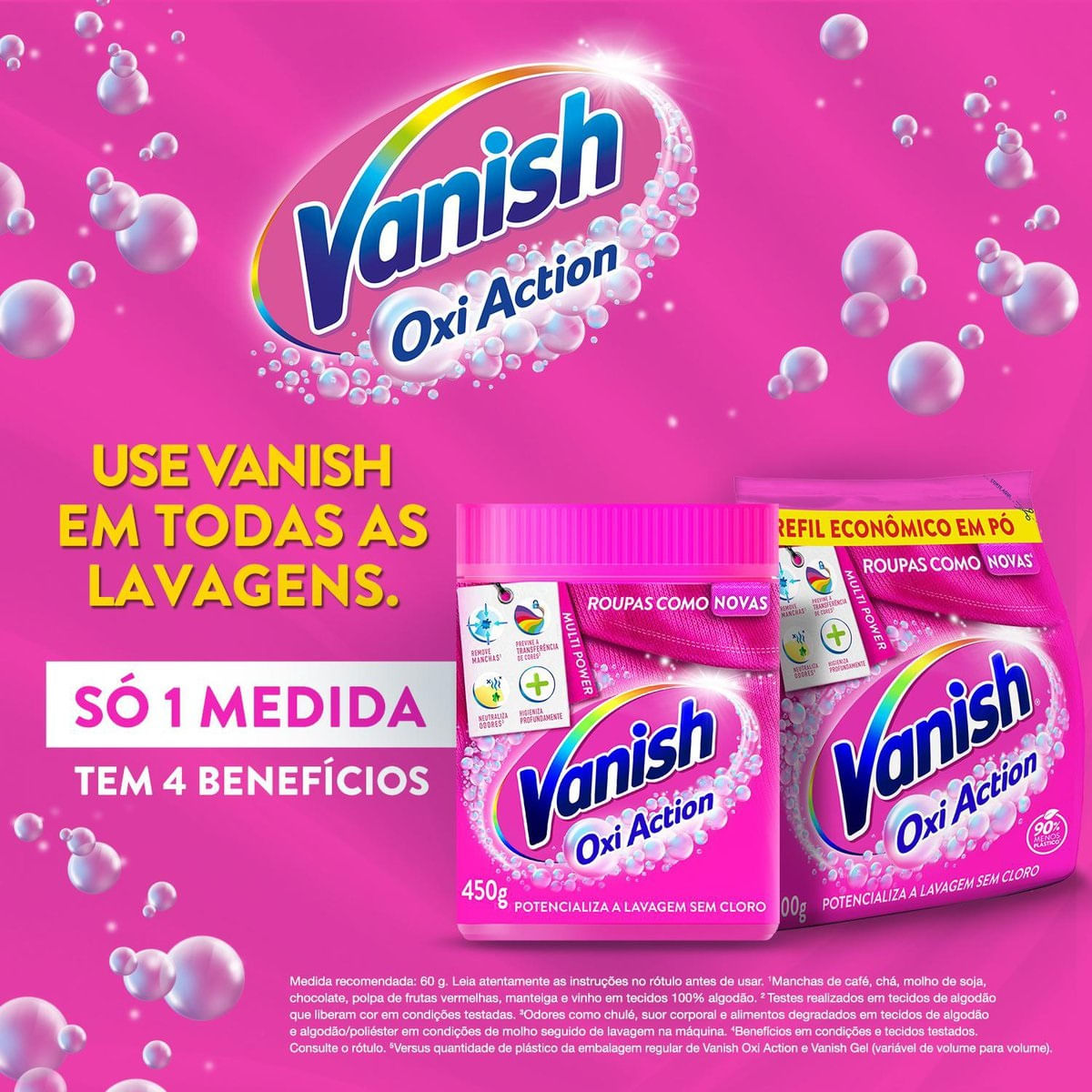 Tira Manchas em Po Vanish Oxi Action para roupas coloridas 240g