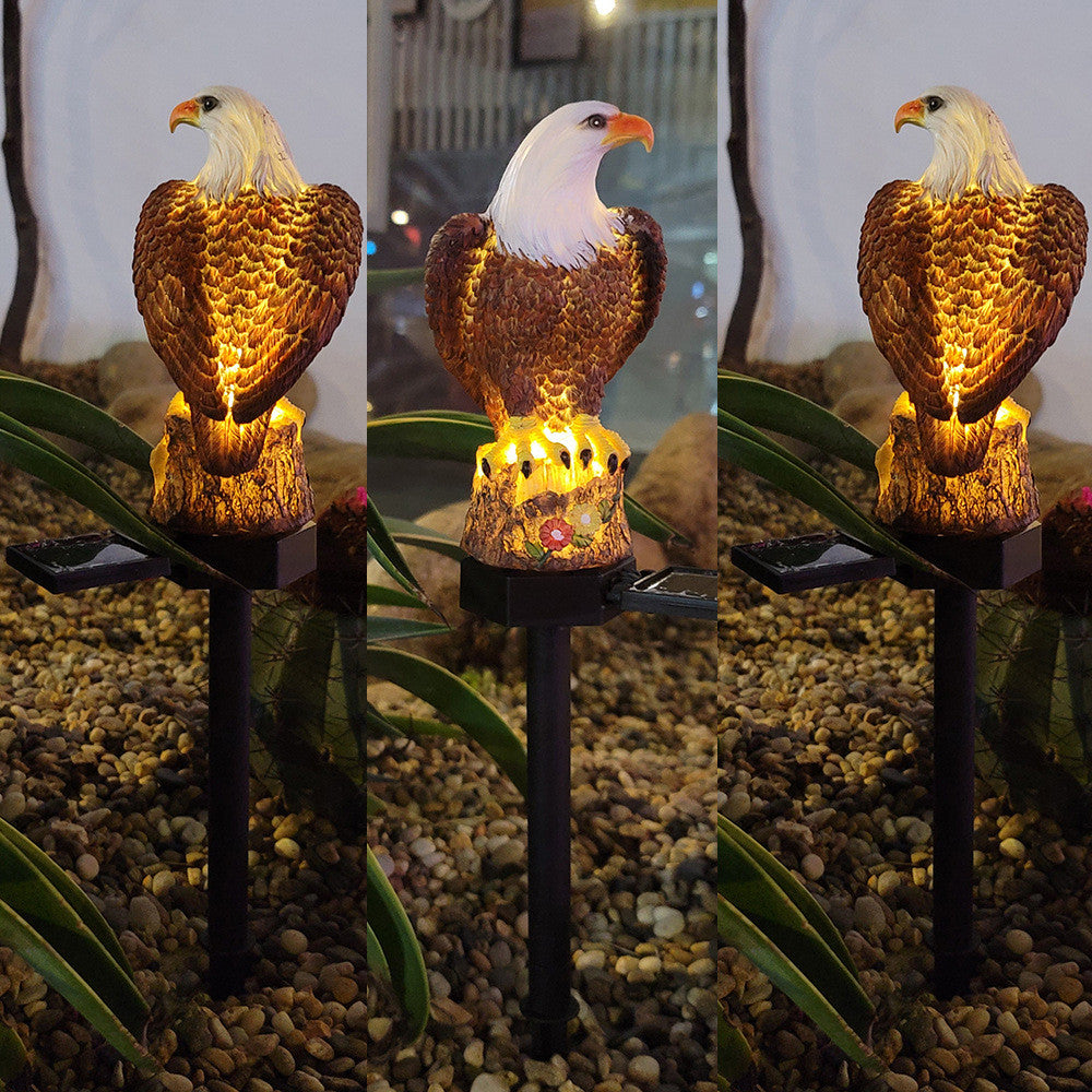 Solar Eagles Ground Plug Lawn Lamp Outdoor Courtyard Garden Decoration Lamp