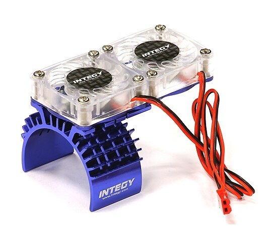 Integy Motor Heatsink with Twin Fan Blue Traxxas Slash 4X4 INTT8534BL Electric Car/Truck Option Parts
