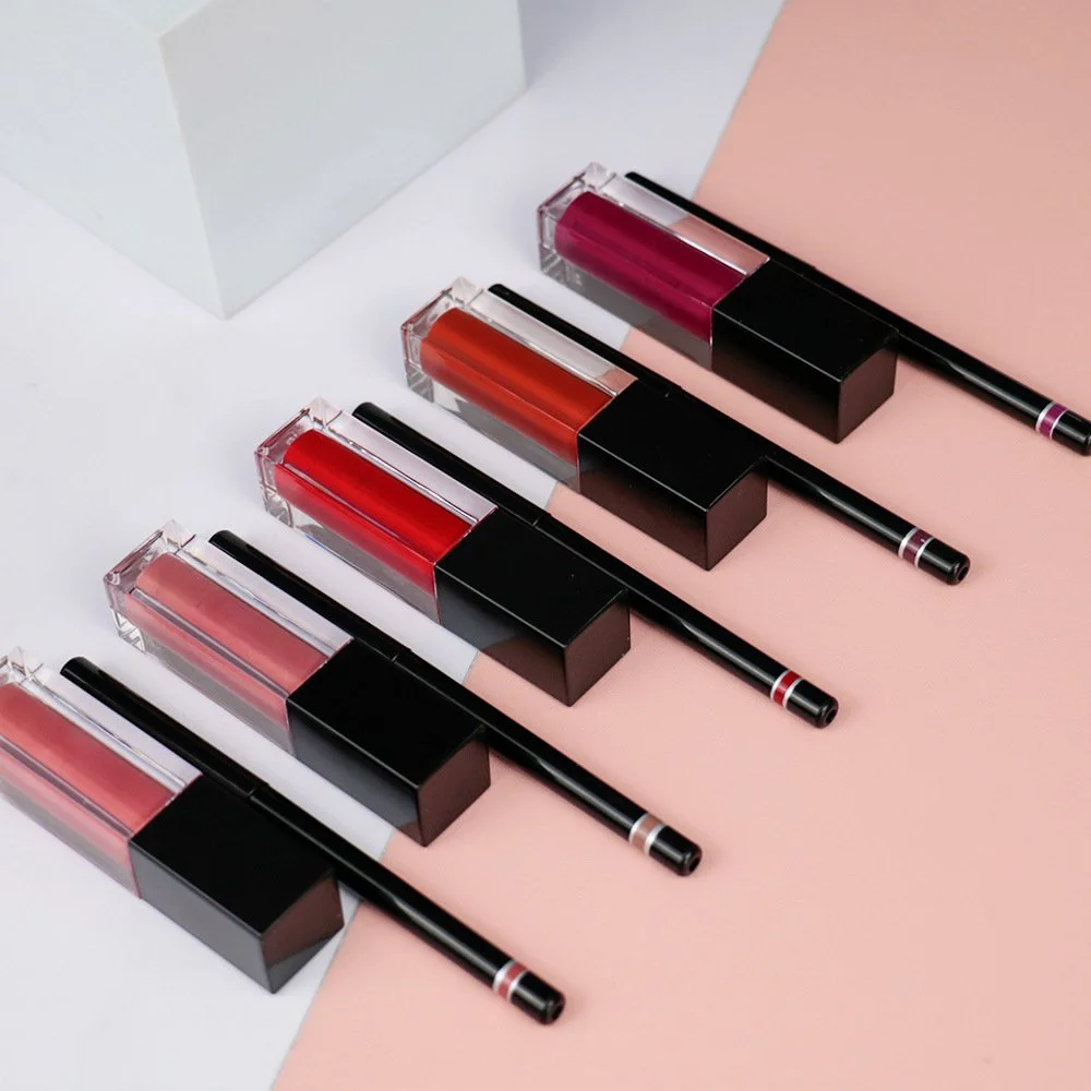 Custom Private Label DIY Matte Liquid Lipstick Lip Liner Set