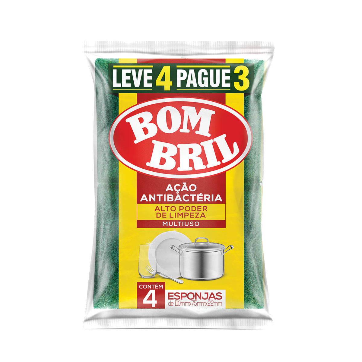 Esponja Multiuso Bombril Leve 4 Pague 3 Unidades