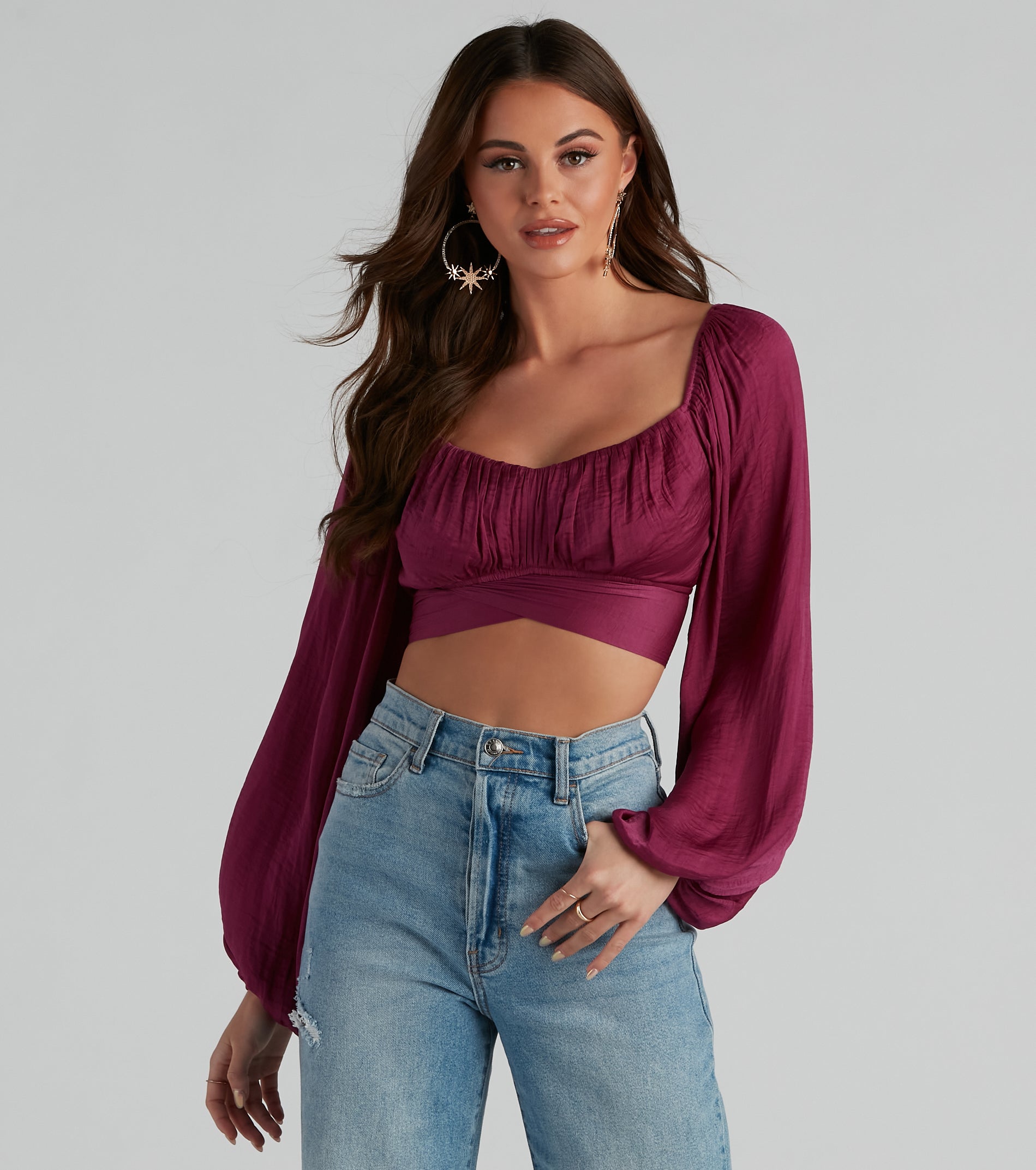 Sweet And Flirty Satin Crop Top