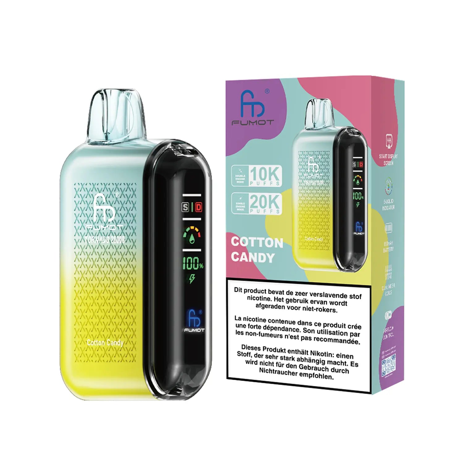 Fumot Tornado Vape 20000 - Cotton Candy