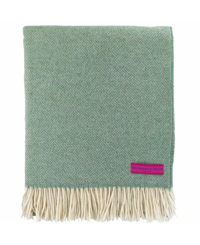 Southampton Home Basket Weave Merino Wool Throw