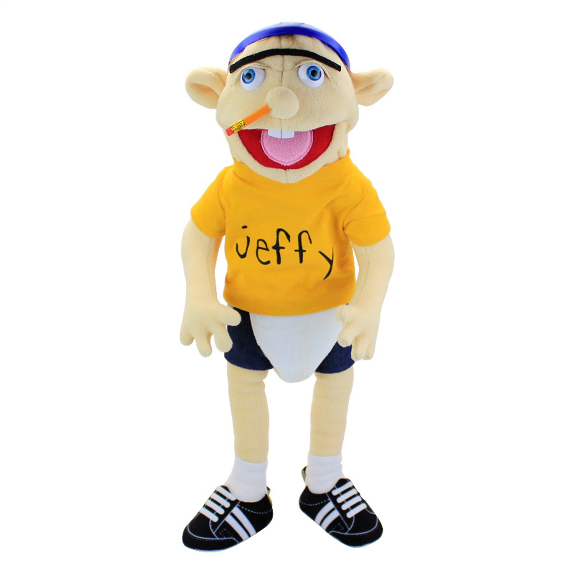 60CM Jeffy Hand Puppet Plush Toy Stuffed Doll Cartoon Figure For Playhouse Kids Educational Gift for Birthday Christmas