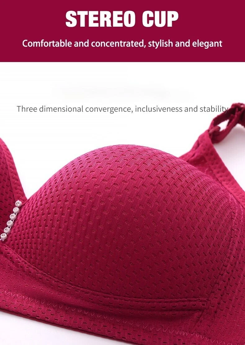 🔥Plus Size Bra Women Underwear Wire Free Comfort  Soft Breathable�