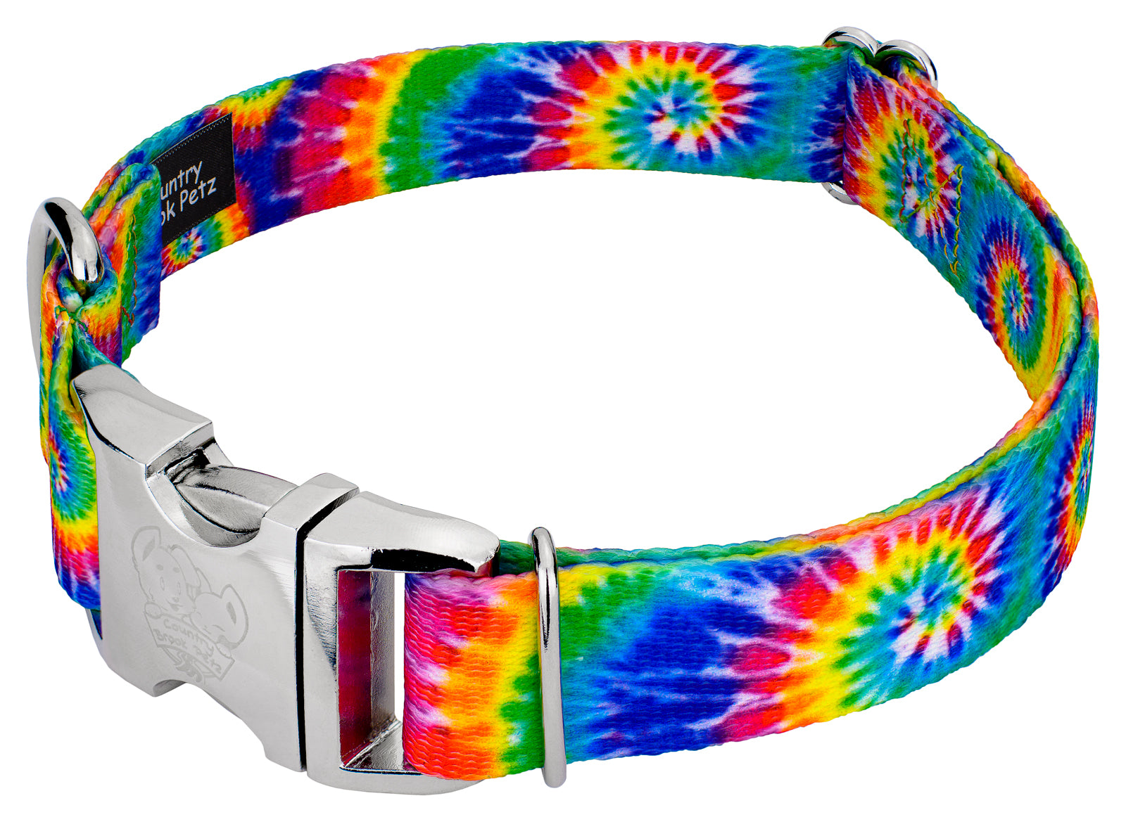 Country Brook Petz® Premium Classic Tie Dye Dog Collar and Leash， Large