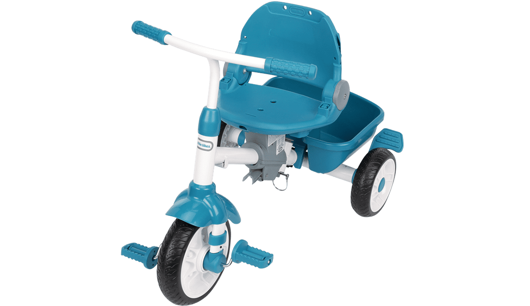 Little Tikes Perfect Fit 4-in-1 Trike in Teal， Convertible Tricycle for Toddlers， 4 Stages of Growth and Shade Canopy - Kids Boys Girls Ages 9 Months to 3 Years Old