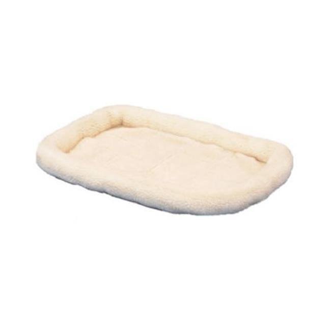 Petmate Sheepskin 17.5X11.5 Bolster Crate Mat F3F3 - White