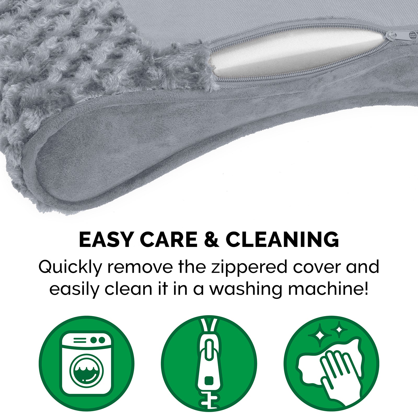 FurHaven Pet Dog Bed | Cooling Gel Memory Foam Orthopedic Ultra Plush Luxe Lounger Pet Bed for Dogs and Cats， Gray， Large