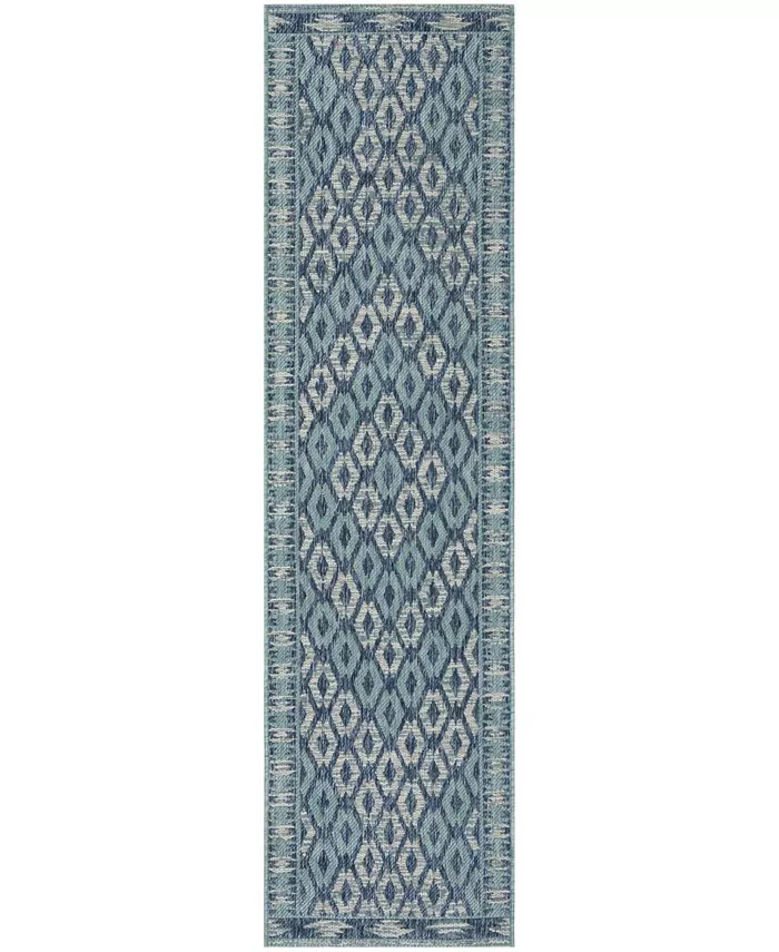 Safavieh Courtyard Navy and Aqua 2'3