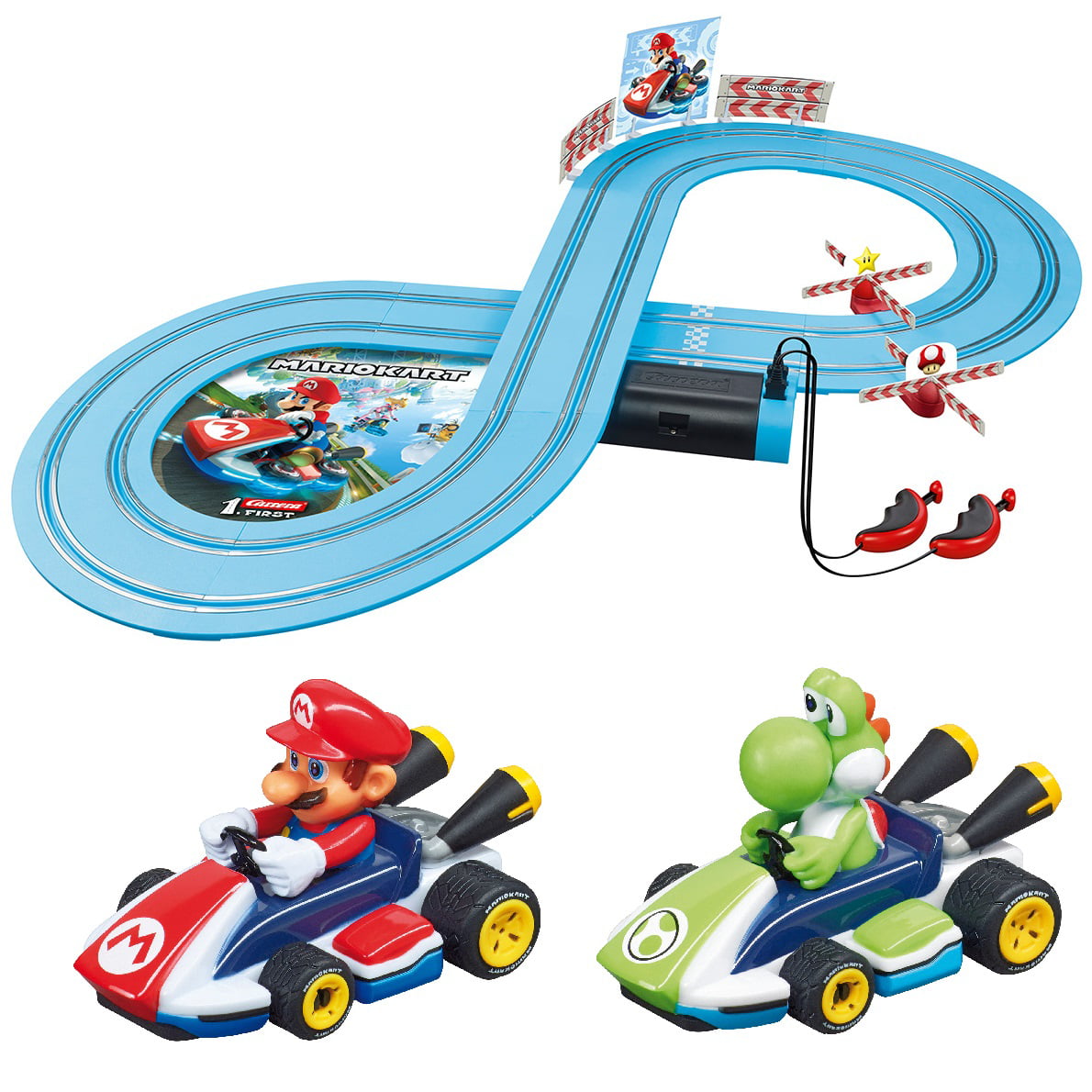 Carrera First Mario Kart Beginner Slot Car Race Track Set Featuring Mario Versus Yoshi